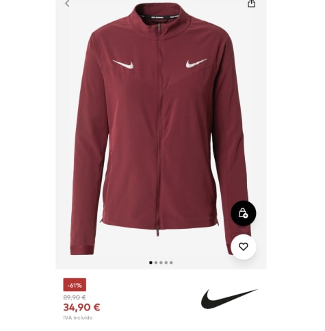 Chaqueta deportiva Rojo Vino 34,90€