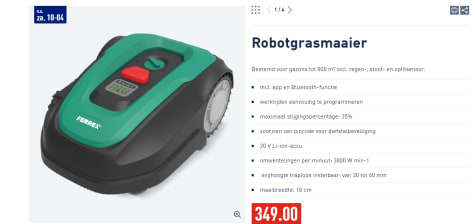 Trouw galerij Geneigd zijn Ferrex Robot grasmaaier maaibreedte: 18 cm voor €349