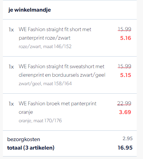 We Fashion kids kleding tot 80% korting en 3 halen is 2 betalen bij Wehkamp