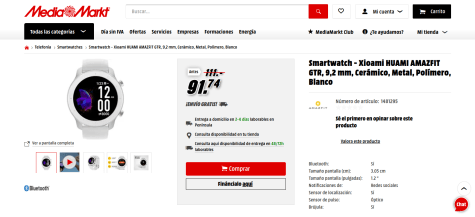 amazfit gtr mediamarkt