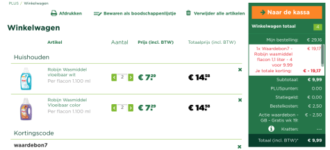 Prijsfout?! Plus Waardebonnen: o.a. 4 x Robijn wasverzachter voor €4,99 Aanbiedingen