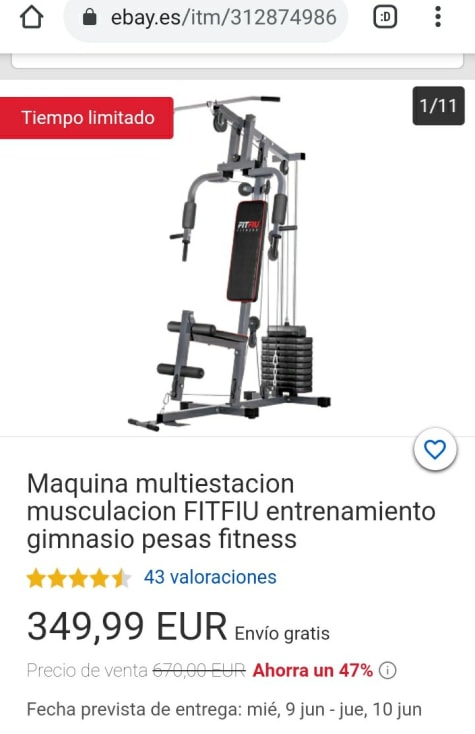 Maquina multiestacion musculacion FITFIU entrenamiento gimnasio pesas  fitness »