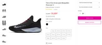 Tenis Nike Unisex para Básquetbol por $1,359.20 en Liverpool
