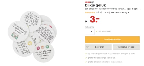 Hedendaags Blikje geluk met 50 spreuken over geluk voor €3 UN-85