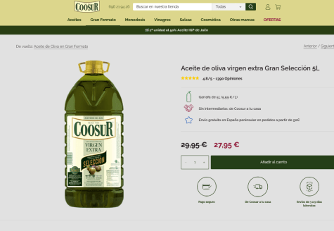 Aceite de oliva virgen extra Selección 5L – Coosur