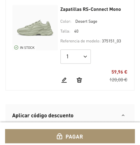 Puma - Zapatillas RS-Connect Mono por 59,96€