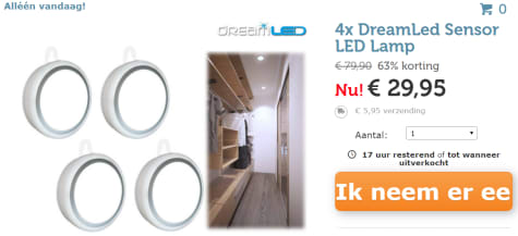 huren Mount Bank huiswerk Dreamled Rechargeable Indoor Motion Lights 4 voor €29,95