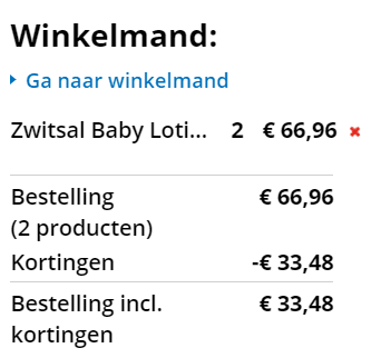 1+1 Gratis op Zwitsal billendoekjes - 24 pakken voor €33,48 Aanbiedingen