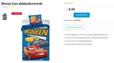 Ruim Oprichter breken Disney Cars 3 - Speed - Dekbedovertrek - 140 x 200 - Blauw voor €8,98