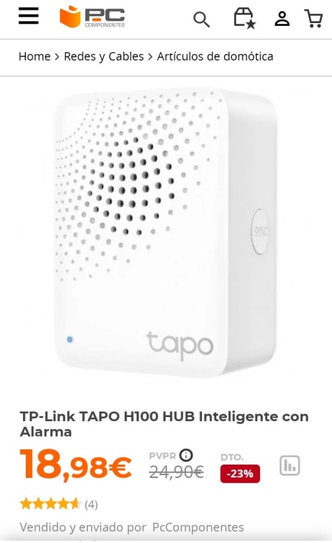 Tp-Link Hub Inteligente con Alarma (TAPO H100)