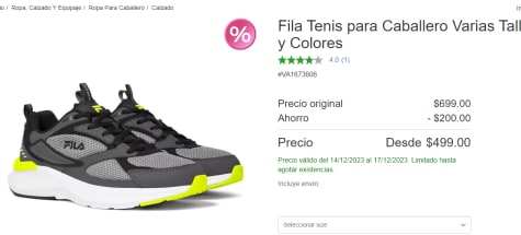 Tenis fila shop hombre costco