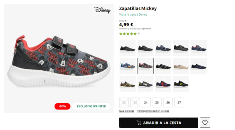 Zapatillas Mickey Spiderman ni o por solo 4 39 y mas modelos corred