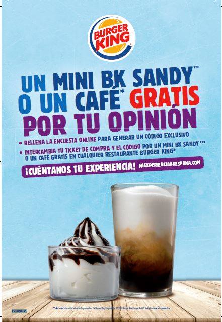 Helado Mini Bk Sandy O Cafe Gratis En Burger King