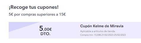 Cupón de bienvenida a Miravia del 30% »