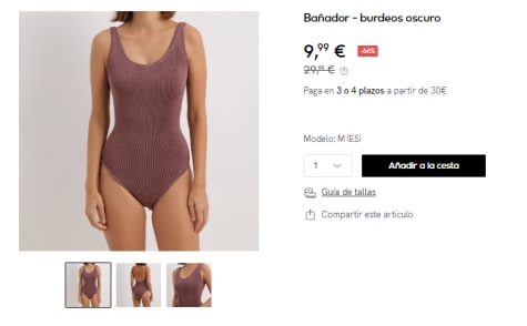 Bañadores mujer Oysho por solo 9,99€ Privalia