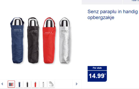Laan Rendezvous Migratie Senz Opvouwbare Stormparaplu voor €14,99