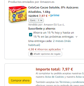 ▷ Chollo ColaCao 0% sin azúcares añadidos de 1,6 kg por sólo 11,39€ (-21%)