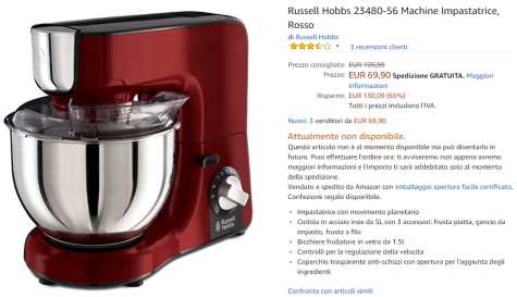 Rauw Habubu Technologie Russell Hobbs 23480-56 Desire - Keukenmachine voor €80,48