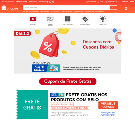 Aproveite! Shopee tem cupom de frete grátis para compras a partir