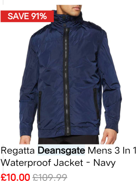 Regatta Deansgate Waterproof Jacket for 