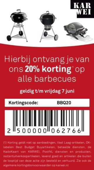 20% Korting op alle barbecues door kortingscode Aanbiedingen 20% Korting op alle barbecues door kortingscode Aanbiedingen