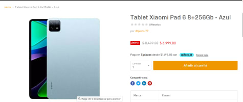 Tablet Xiaomi Pad 6 8+256Gb - Azul – iMports 77