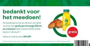 Gratis ontbijt bij SPAR (Jus d'orange en roomboter croissant) Aanbiedingen