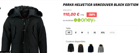 parka helvetica vancouver black edition