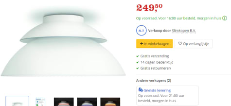pil Aanbeveling creëren Philips Hue - Beyond - White and Color Ambiance - plafondlamp voor €249,50