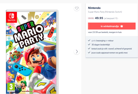 Super Mario Party voor €49,95