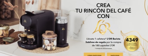 Cafetera L'Or Barista + 50 cápsulas por solo 44,90€ en Miravia