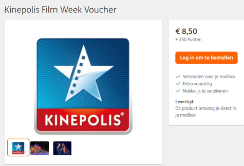 Kinepolis Film Week Voucher voor €8,50 + 250 ING Punten