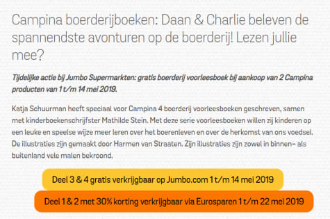 Gratis boerderijboek bij Jumbo bij aankoop van 2 Campina producten Aanbiedingen