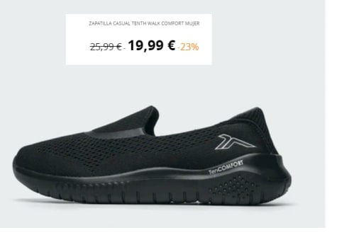 De este modo Matón adyacente Zapatillas para Mujer Tenth Walk por 19.99€ en Decimas