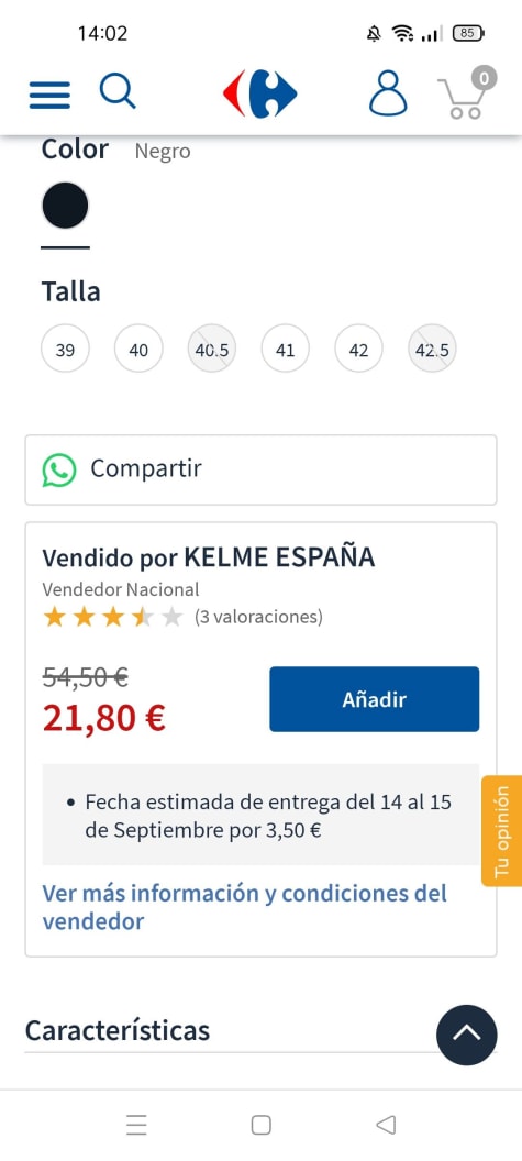 de fútbol Kelme Subito 7.0 por 21,80€