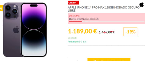 Apple iPhone 14 Pro Max 256GB Morado Oscuro Libre