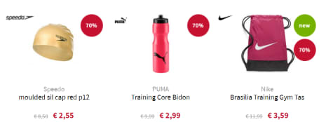 Tot 70% korting op geselecteerde items bij JouwSportZaak Aanbiedingen Tot 70% korting op geselecteerde items bij JouwSportZaak Aanbiedingen