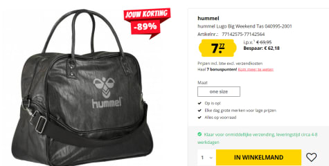 hummel Big Bag voor bij Sport Korting