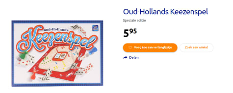 trainer ding huiselijk Keezenspel het originele oud Hollands gezelschapspel - bordspel -voor €5,95