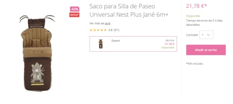 Saco jane silla universal NEST