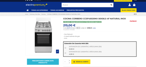 Cocina CCSF45020NX - Corberó
