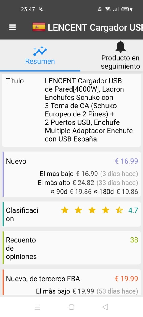 LENCENT-cargador de pared 6 en 1, enchufes ladrón con 2 enchufes Schuko, 3  puertos USB