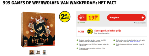 lus Tegenstrijdigheid Inwoner De Weerwolven van Wakkerdam: Het Pact Kaartspel voor €19,99