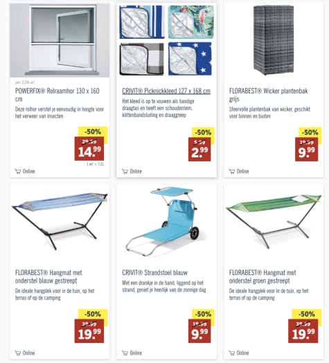 60% Korting op enorm veel producten in de sale bij LIDL Aanbiedingen