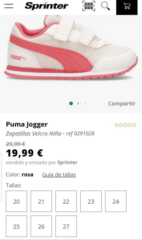 zapatillas puma niña velcro