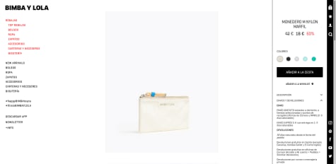 Monedero por 16€ en Bimba y Lola