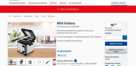 Lidl pone a la venta una mini freidora por 24,99 euros