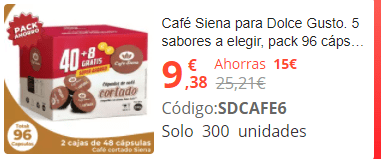 Cápsulas Dolce Gusto CAFÉ CON LECHE | Pack 40+8 Cápsulas para Dolce Gusto  Compatibles CAFÉ SIENA | Cápsulas Compatibles Dolce Gusto CAFÉ CON LECHE -  PREYCA