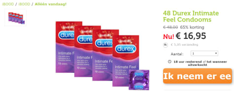 (DagDeal) Durex Intimate Feel 48 stuks voor €16,95 Aanbiedingen