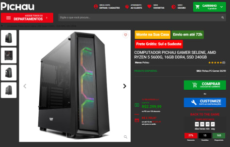 Pc gamer pichau - Computadores e acessórios - Funcionários, Montes